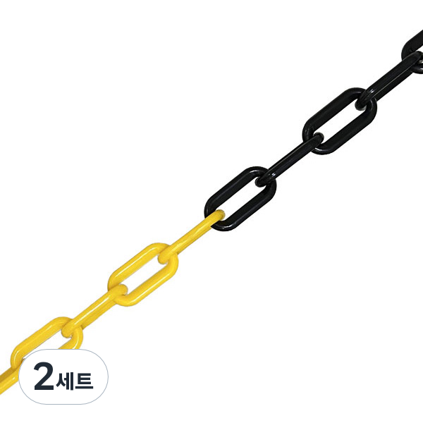 플라스틱 안전 롤체인 노랑 앤 검정 + s고리 2p 세트 10,200원