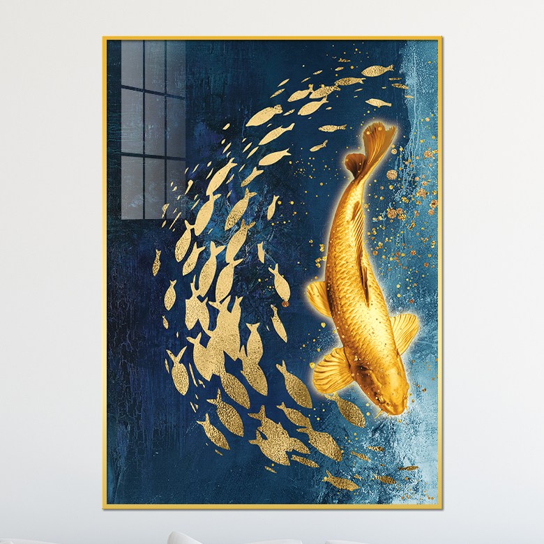 아트블루 돈 들어오는 그림 황금 잉어 물고기떼 구어도 인테리어 풍수 액자, 1번 물고기떼_c+큰황금잉어 79,900원