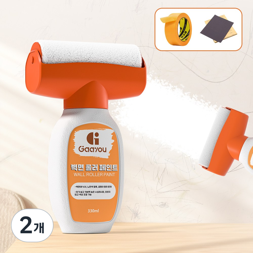 Gaayou 벽면 롤러 페인트 보수용 커버 속건페인트 500g 셀프페인팅 일체형 미니 벽지 오염 곰팡이 제거 18,230원