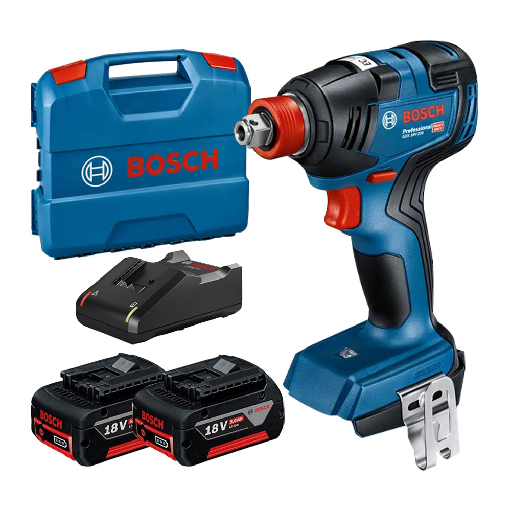 보쉬 GDX18V-200 충전임팩드라이버/렌치 18V 5.0Ah 배터리 2개, 1개 268,990원