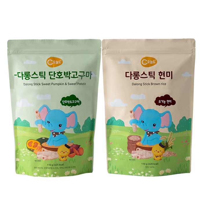 대용량 유기농 아기과자 다롱스틱 110g 혼합세트 12,500원