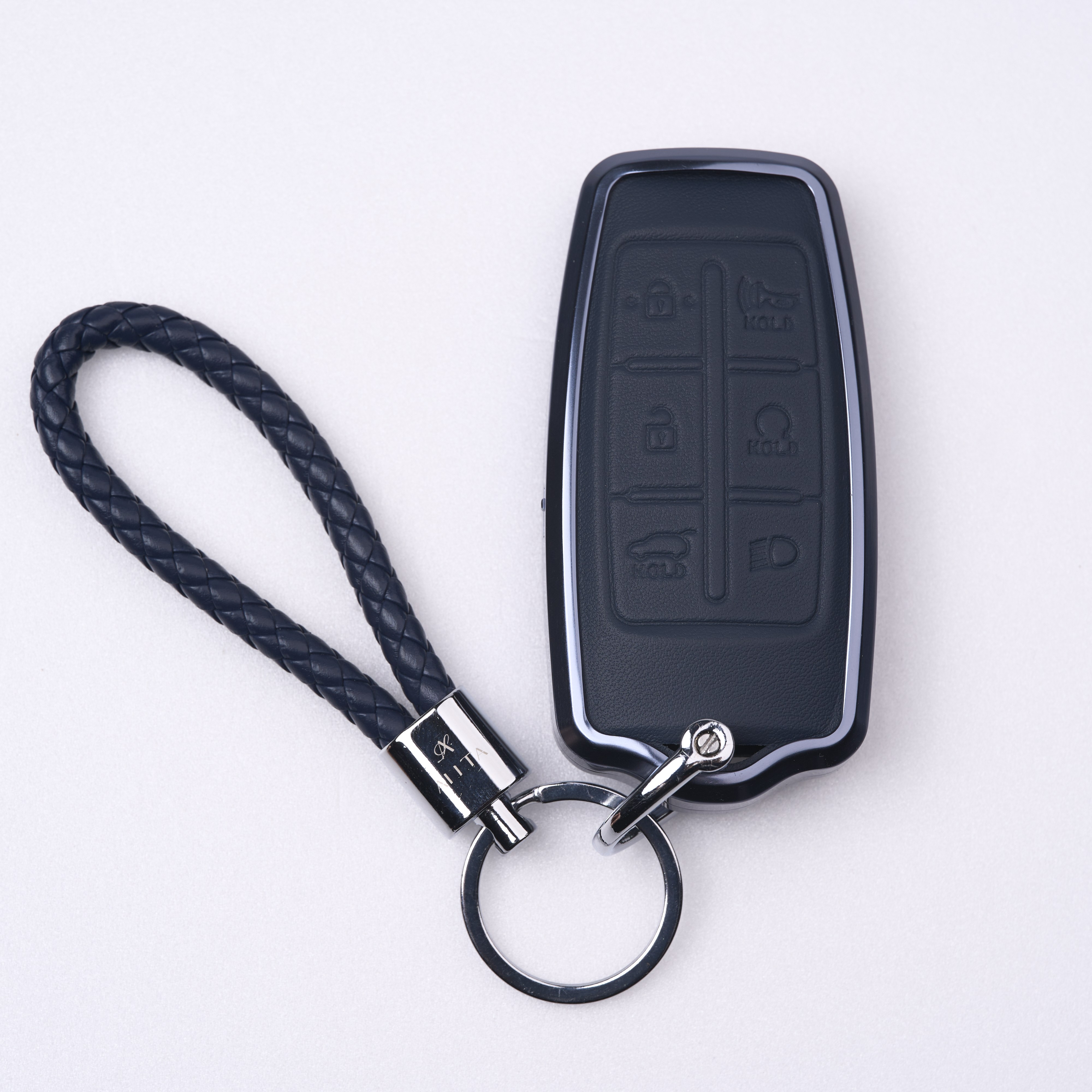 옳다스토어 제네시스 가죽 메탈 구형 전면부 키케이스 키커버, 네이비 37,900원