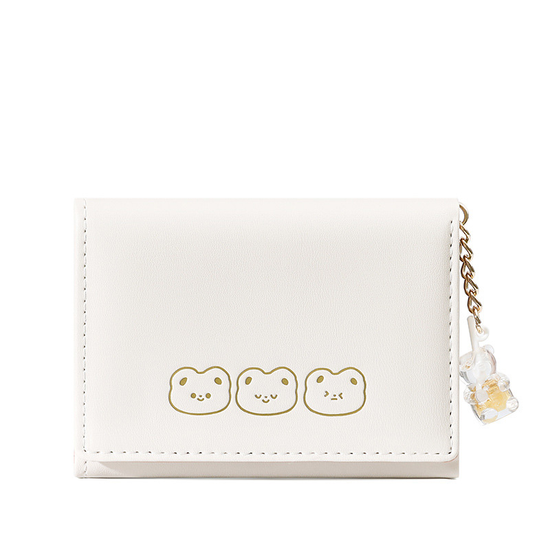 탑트레일 곰돌이 캐릭터 키링 학생 3단 지갑 심플 지갑 10,800원