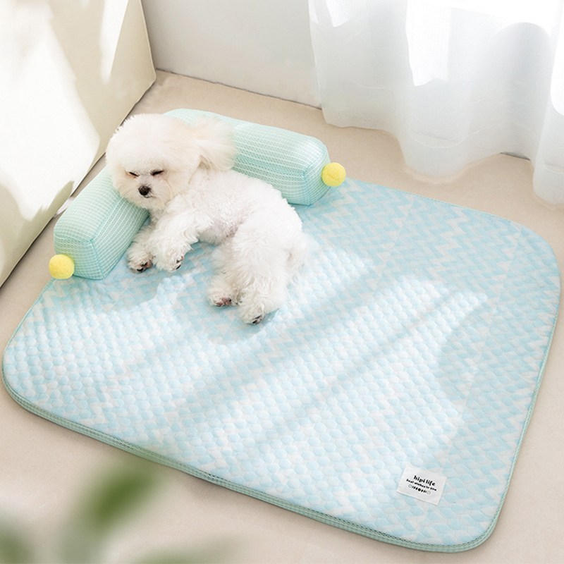 LINSHU 여름 쿨링 강아지 쿨매트 통기성 논슬립, 그린, 1개 24,800원