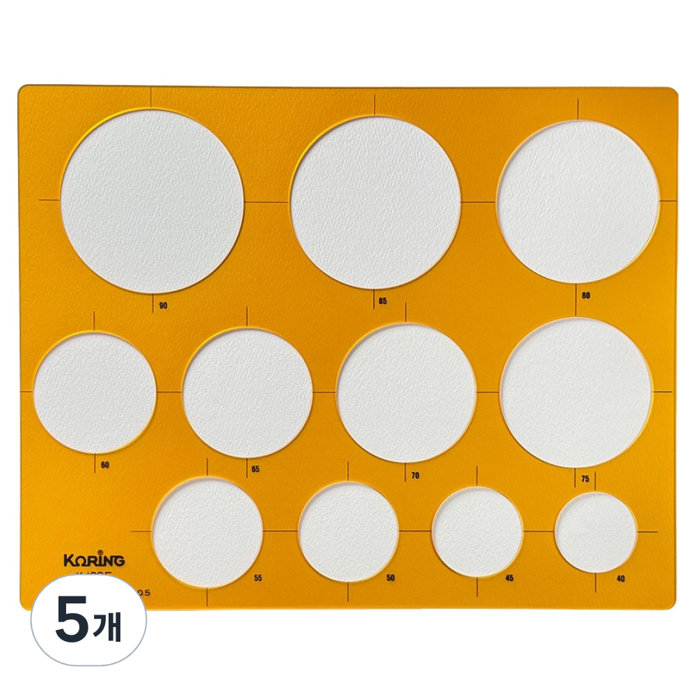코링 템플레이트 대형 원형정규 도형자 327 x 290 mm K-106, 단일색상, 5개 40,150원