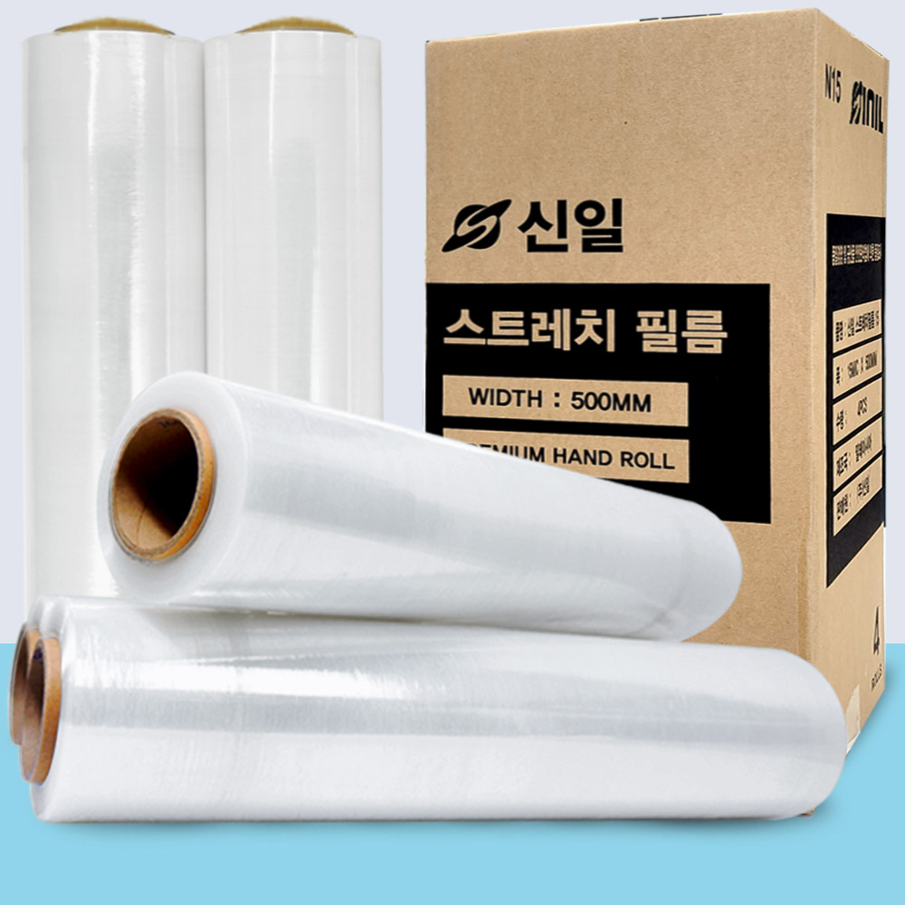 신일 스트레치필름 공업용랩 15mic 500mm 350M, 투명, 4개입 31,650원