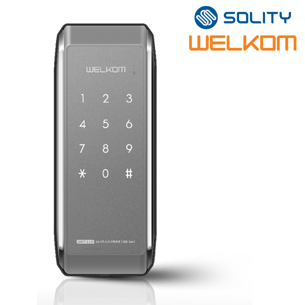 [무료설치] 웰콤 WAT110 샷시문용 번호키전용 샤시 패션문 주택 현관문 슬림디자인 세로타입 실내부 마스터번호 세이프도어 가마찌도어 터닝도어 현관문 디지털도어락 보조키 도어록, 웰콤 WAT110, 방문설치 105,000원