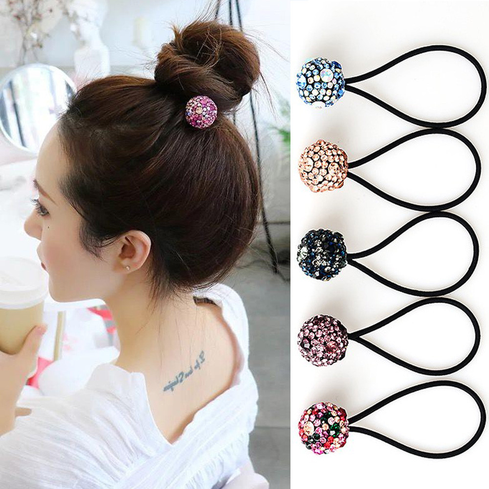 1+1 큐빅 구슬 머리끈 헤어끈 큐빅머리끈 큐빅끈 머리방울 구슬머리끈 둥근헤어끈 머리헤어끈 포니테일끈 큐빅헤어끈 6,700원