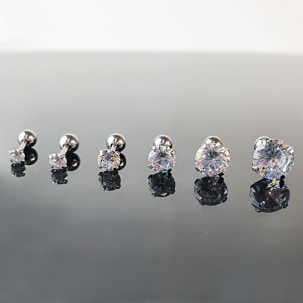 젤루나 여성용 써지컬 큐빅 볼 바벨 피어싱 P-09 6종세트 7,590원