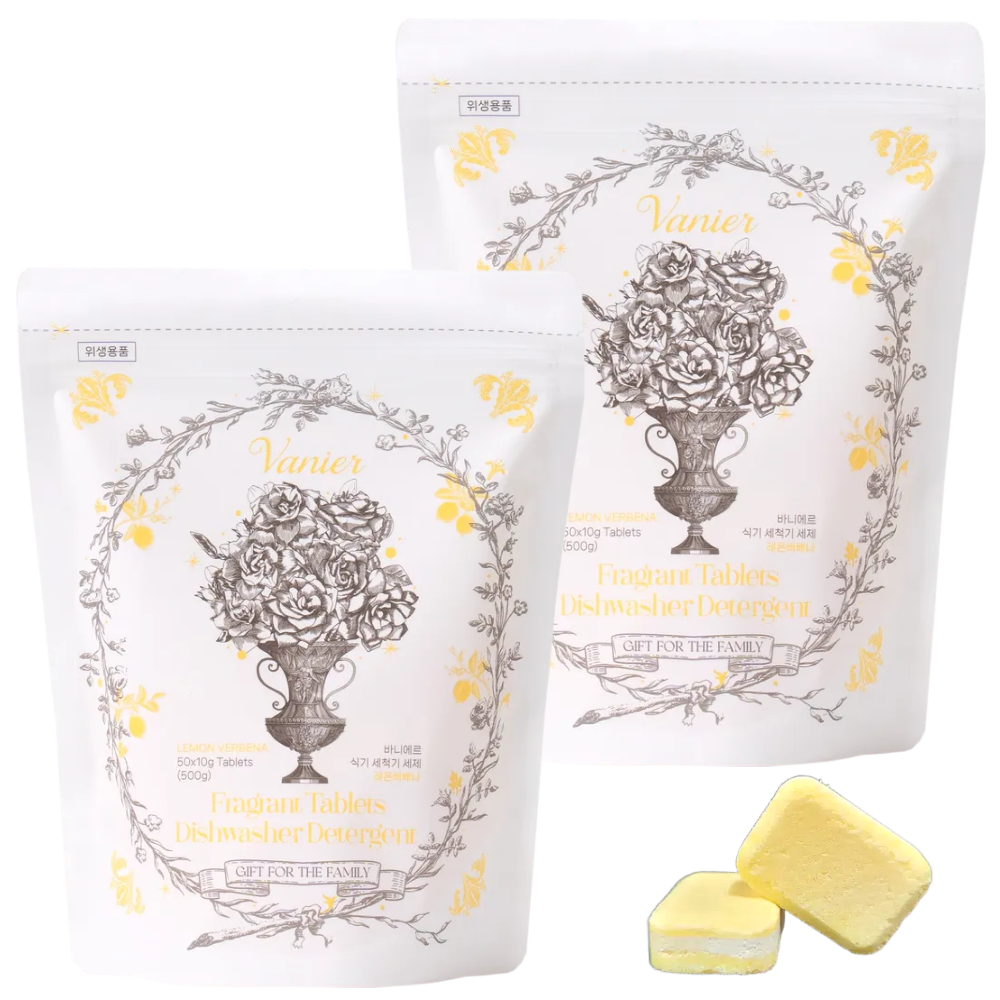 바니에르 에코서트 올인원 식기세척기 타블렛 세제 레몬버베나향 50개입, 2개, 500g 18,600원