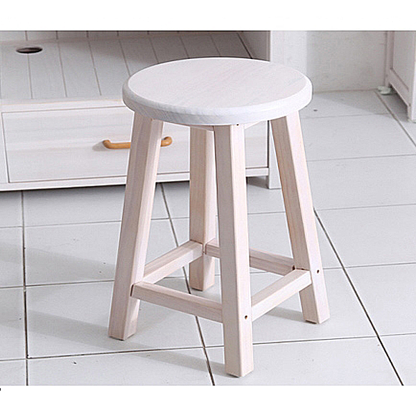 가구야히메 완조립 원목스툴 [4001-2-45cm] 스툴, 화이트, 1개 42,000원