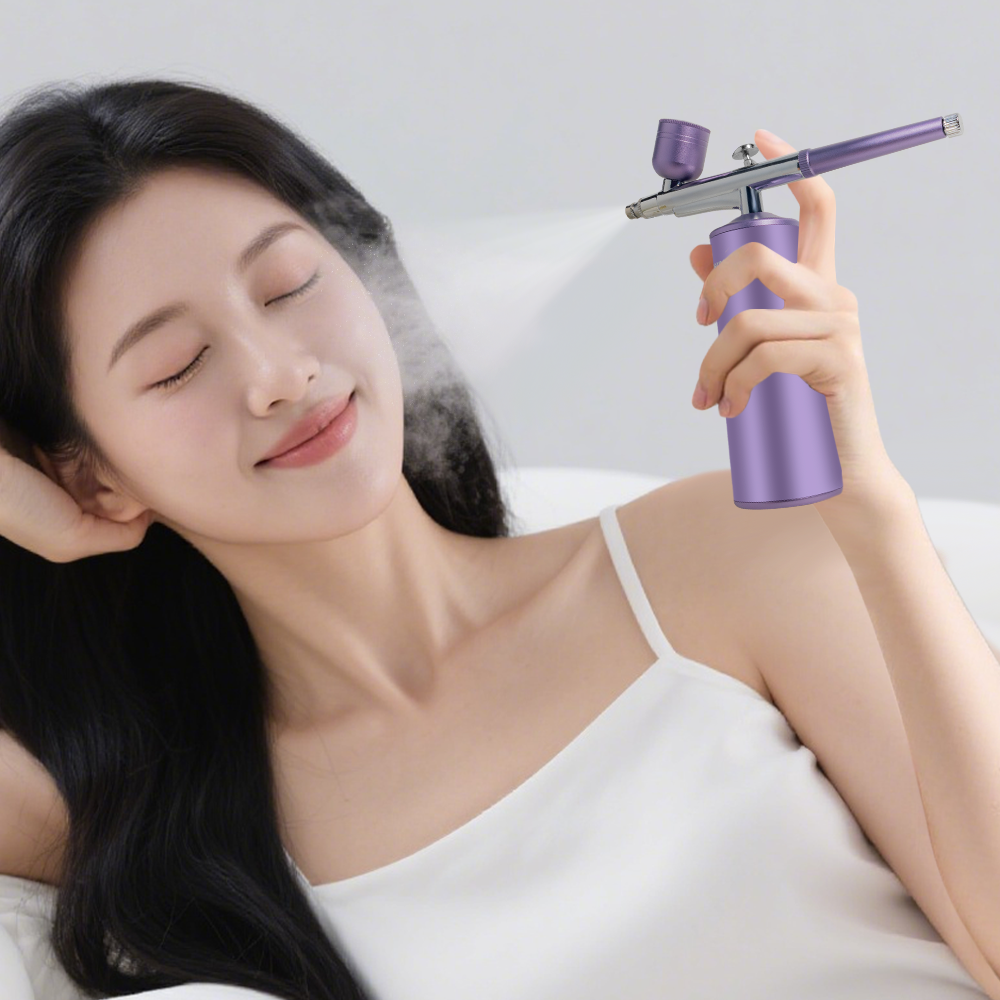 Jeernare 고압 미스트기 나노 주입식 수분공급기 홈케어 수분공급 보습 피부관리 휴대용 충전식, 연보라색 32,800원