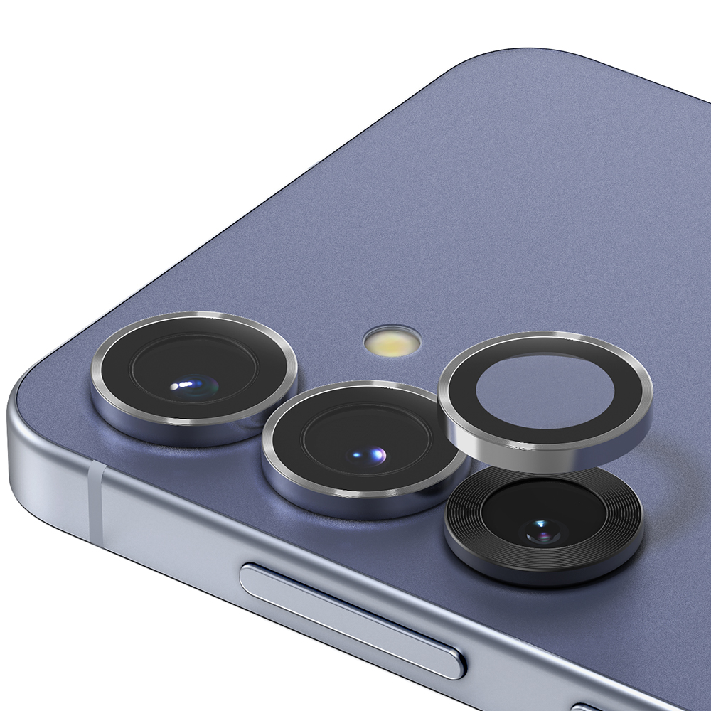 신지모루 AR 빛번짐방지 메탈 프레임 링 카메라 렌즈 강화유리 휴대폰 액정보호필름 세트 실버, 1세트 8,730원