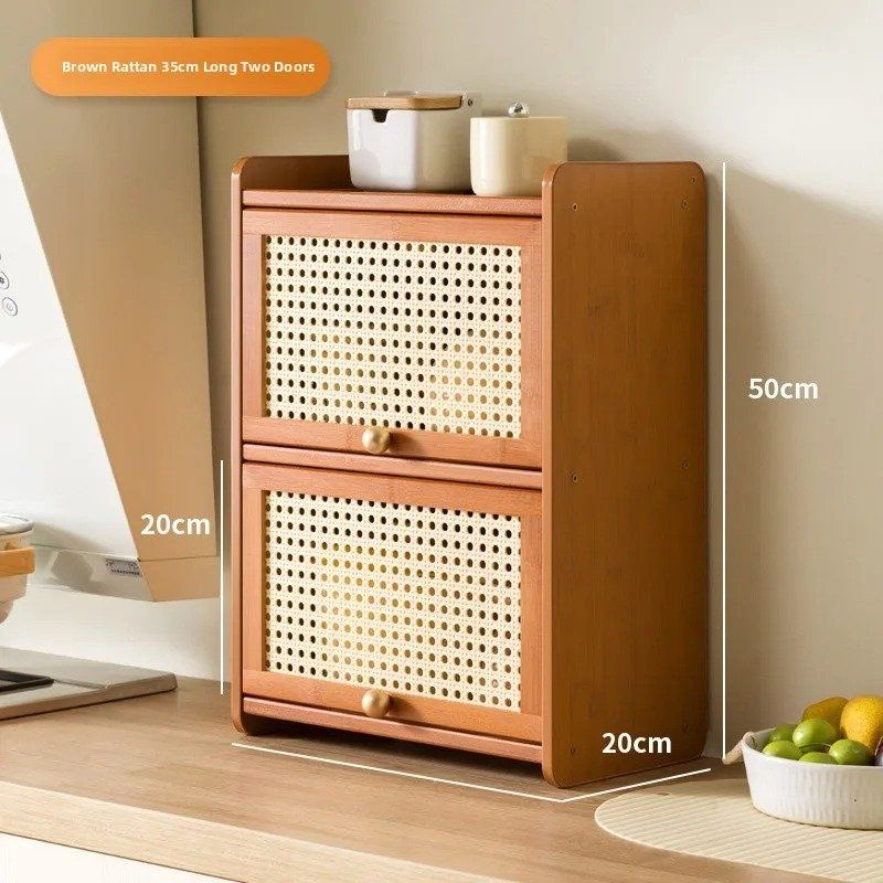 일본식 원목 식탁 사이드보드 주방 컵 수납함 조미료 보관함 홀더 수납 랙 커피 테이블 상단 선반 수납장 49,000원