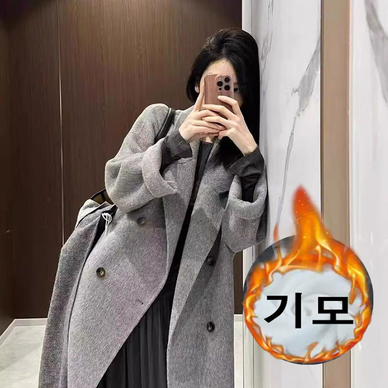 여성 가을겨울 니트가디건 롱 니트 코트 정장 롱 아우터 트렌치 코트 기모 있음 HF 74,890원