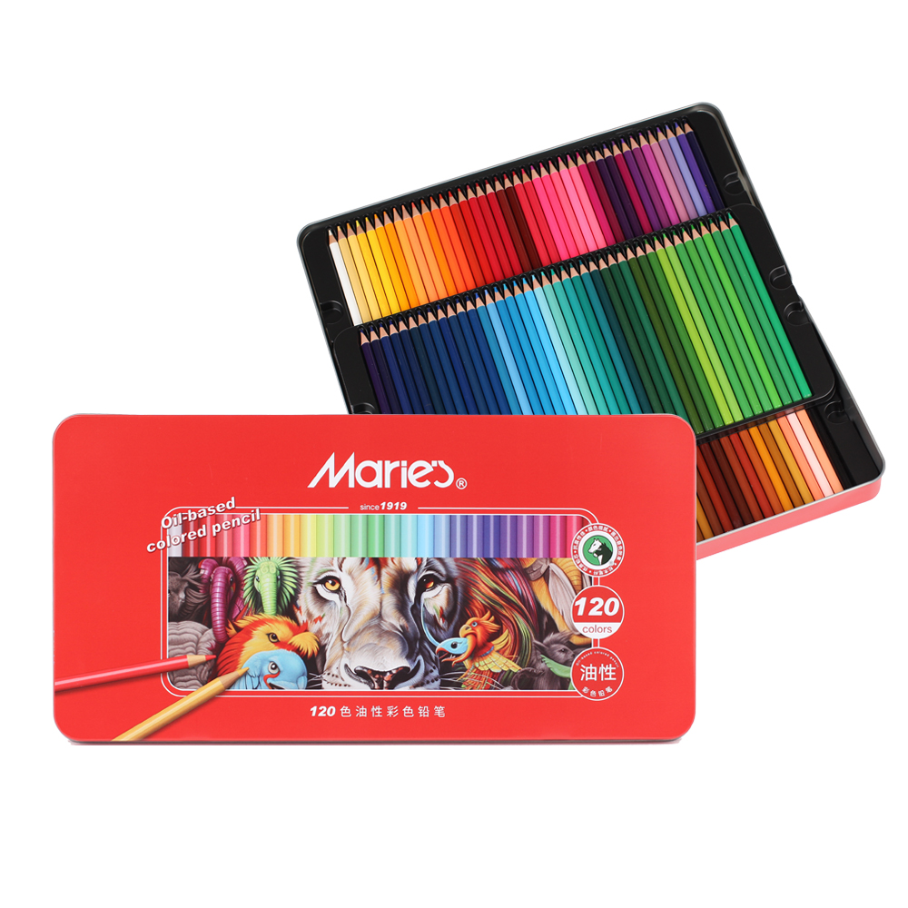 마리에스 시나아트 유성색연필 틴케이스, 1개, 120색 30,260원