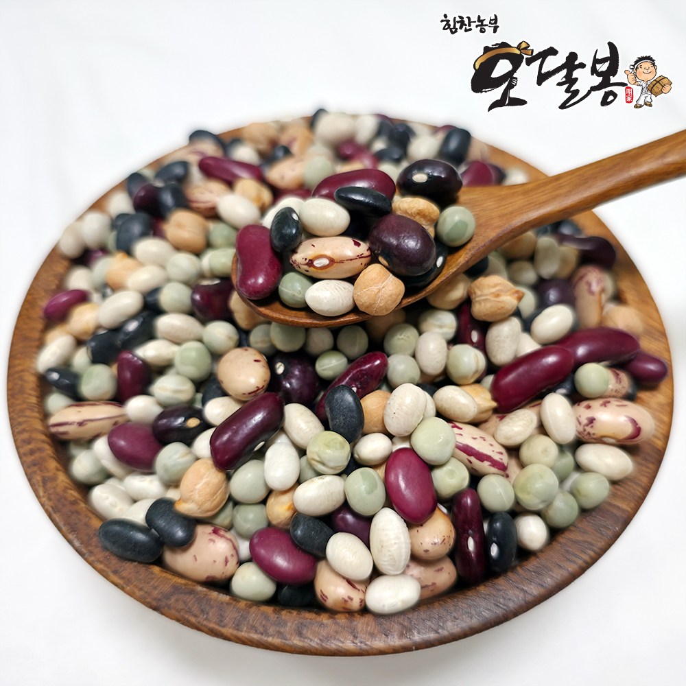 힘찬농부오달봉 수입 혼합콩 오색혼합콩 8종 강낭콩 완두콩 호랑이콩 병아리콩 밤콩, 1개, 5kg 20,800원
