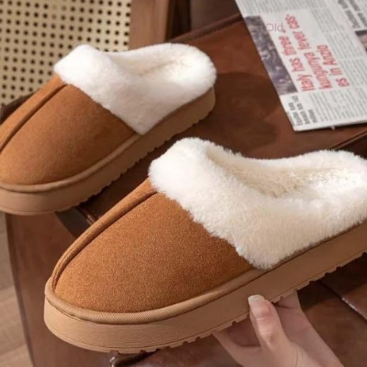 털신나라 스웨이드 양털 슬리퍼 10,000원