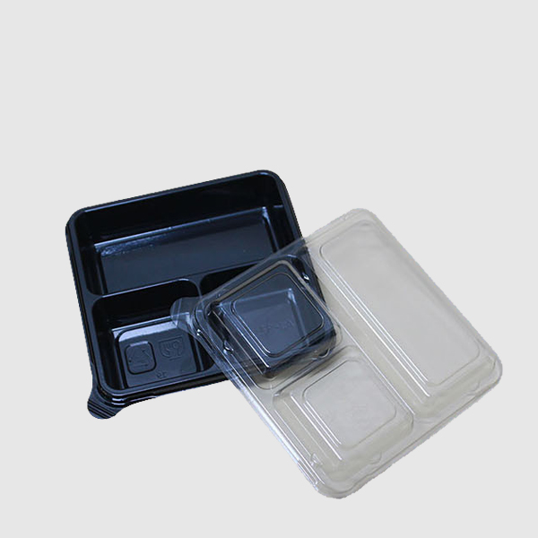 고밀폐 정사각 3칸 반찬용기 / 135x135xH40mm / 검정 900set 135,900원