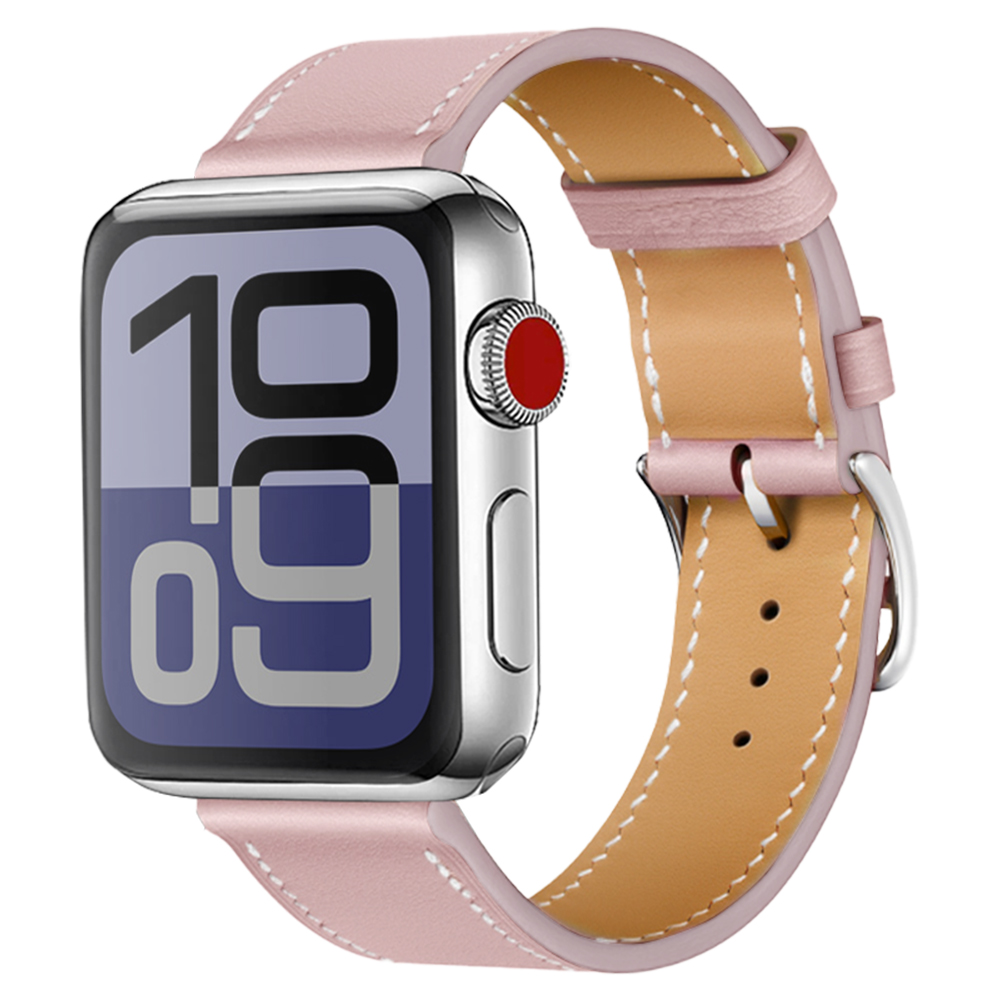 우먼스9999 애플워치 호환 싱글투어 가죽 스트랩 밴드, 핑크, 1개 15,900원