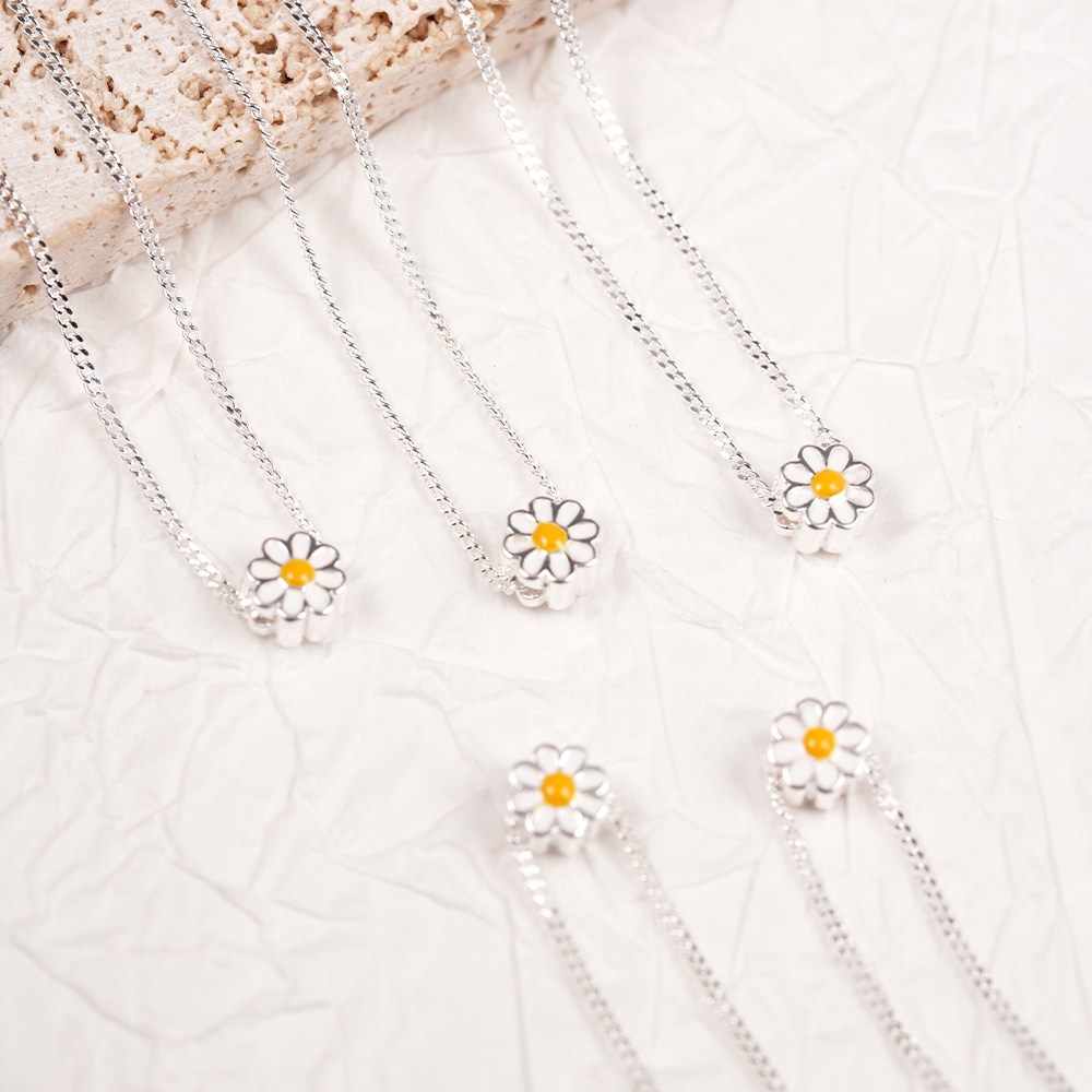 오누이디스플레이 925실버 데이지 플라워 실버 목걸이 여성 데일리 미니 팬던트 귀여운 꽃 목걸이 39,000원