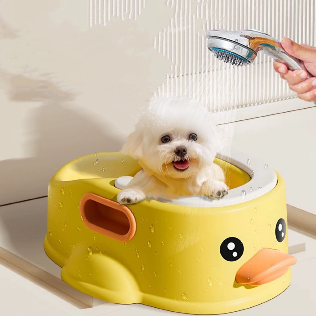 HANTAO 반려동물 오리 스타일링 욕조 강아지 소형견 귀여운 이동식욕조, 노란색, 1개 19,800원