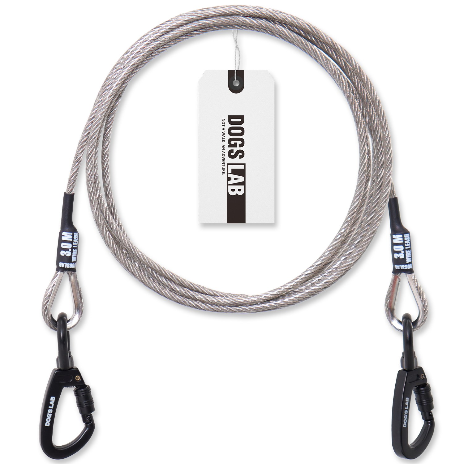 독스랩 강아지 와이어 리드줄 로프 중형견 대형견, 1개, 실버 46,900원