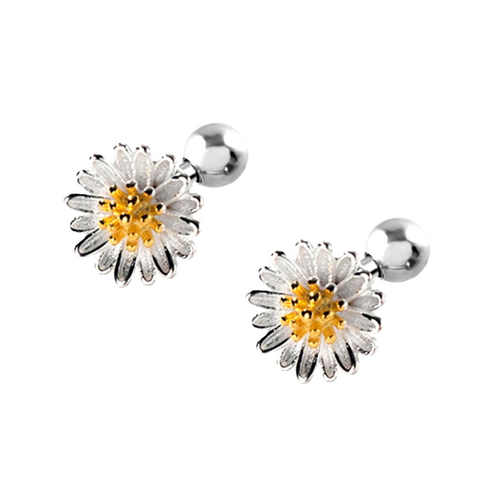 헤미안 실버 925 데이지 꽃 플라워 피어싱 은 귀걸이 HE2507169 28,900원