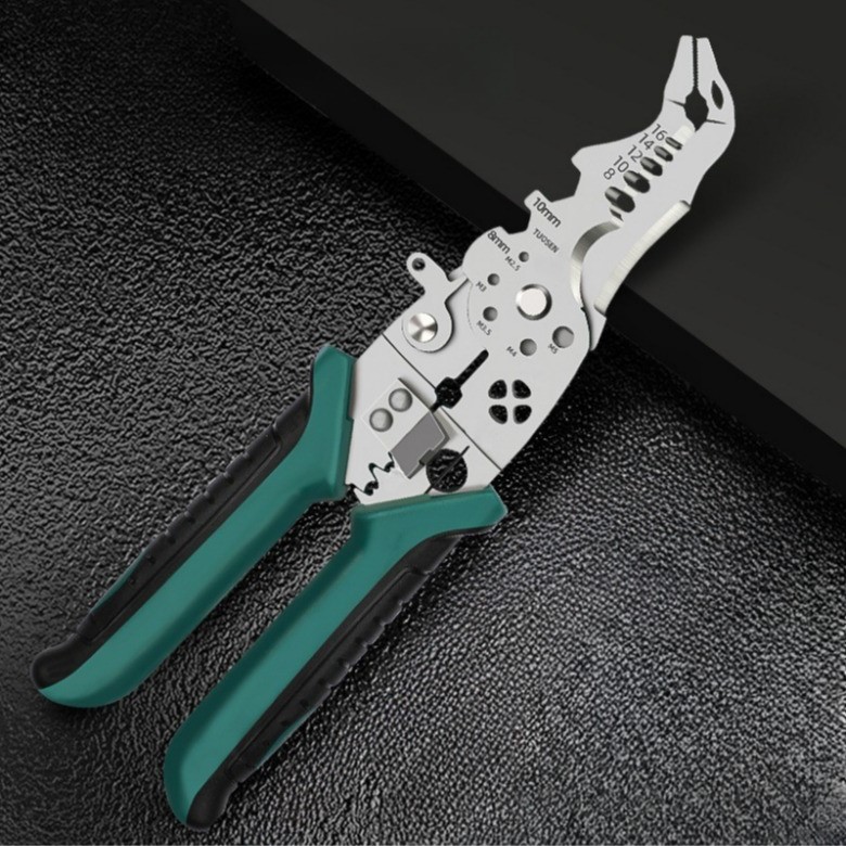 다용도 다기능 전선 와이어 스트리퍼 다목적 만능 케이블 압착기 피복 탈피기 플라이어 나사 못 절단 커팅기, 1개 14,000원