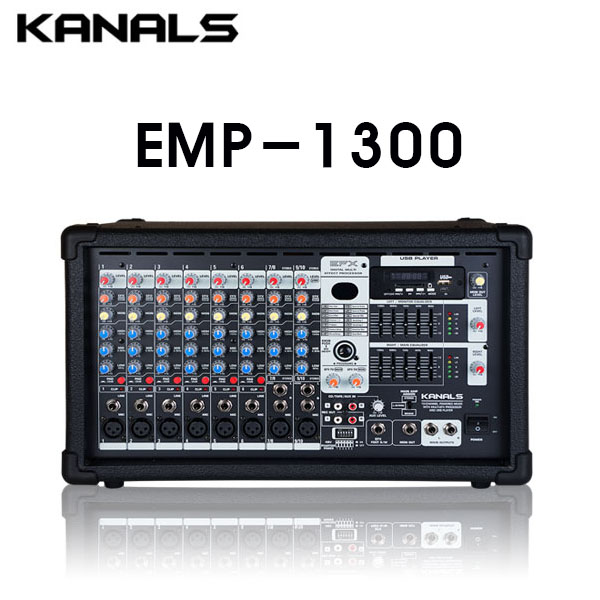 카날스 EMP-1300 앰프내장형 650W x2 전문가용 파워드믹서 버스킹 교회 공연 1,690,000원