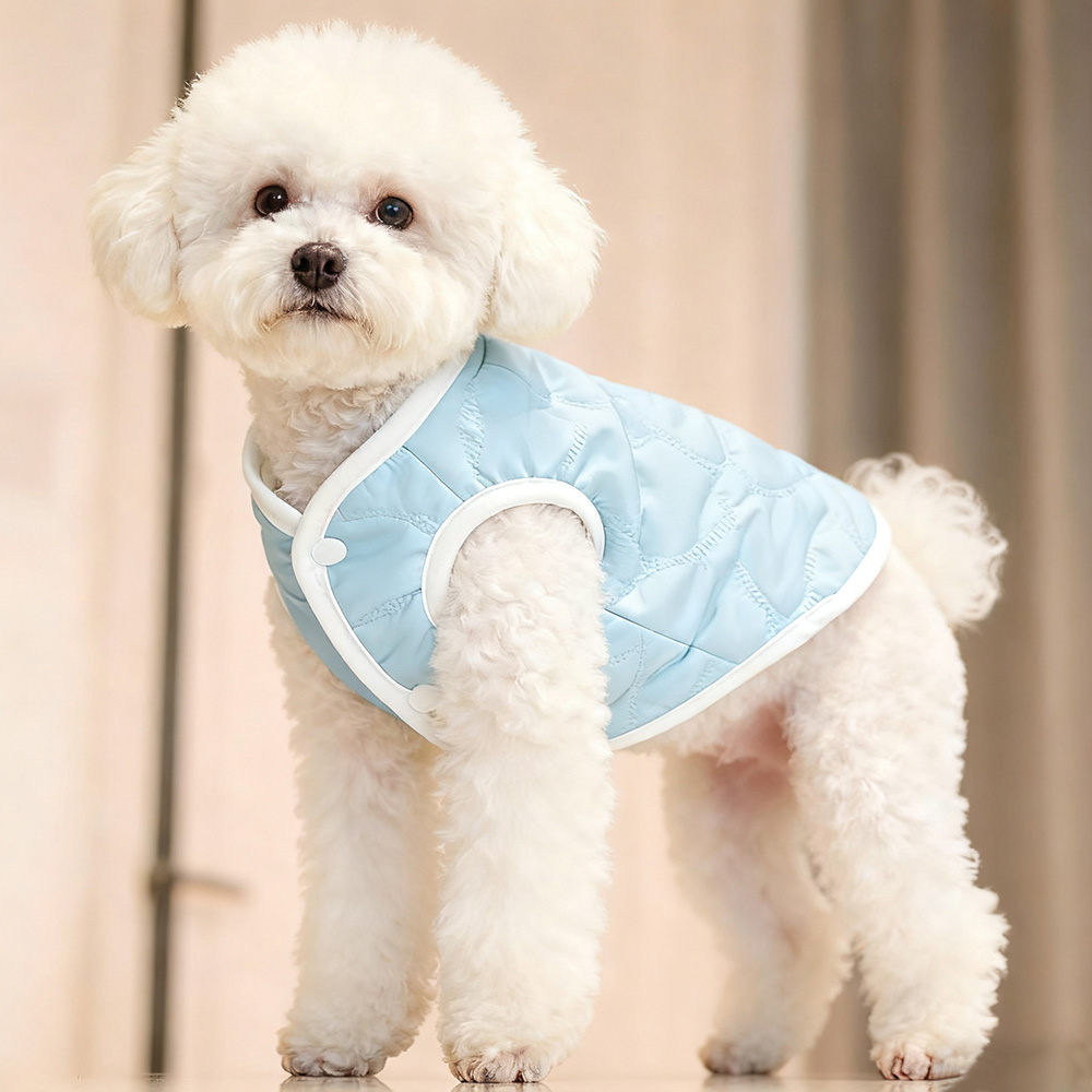 Jeernare 따뜻한 정전기 방지 강아지 옷 겨울용 강아지 패딩조끼 소프트 경량 고양이 옷 패딩조끼형 4,500원