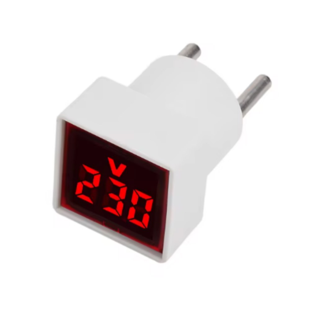 AC60 500V 사각형 및 원형 LED 디지털 전압계, EU 플러그, 220V 전압 계량기, 테스터 감지기, 전압계 표시등 11,200원