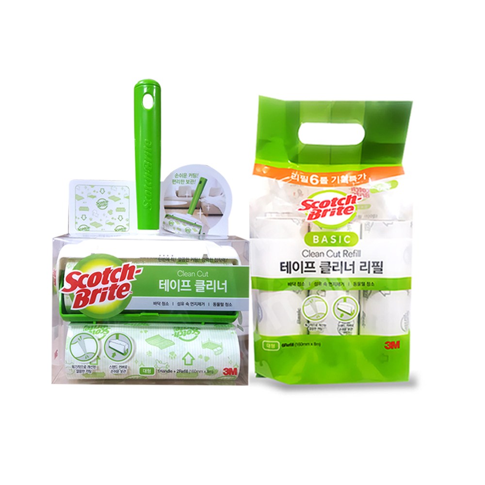 3m 테이프클리너 대형 (핸들1, 리필2) + 베이직리필 6입 / 스카치브라이트 20,820원