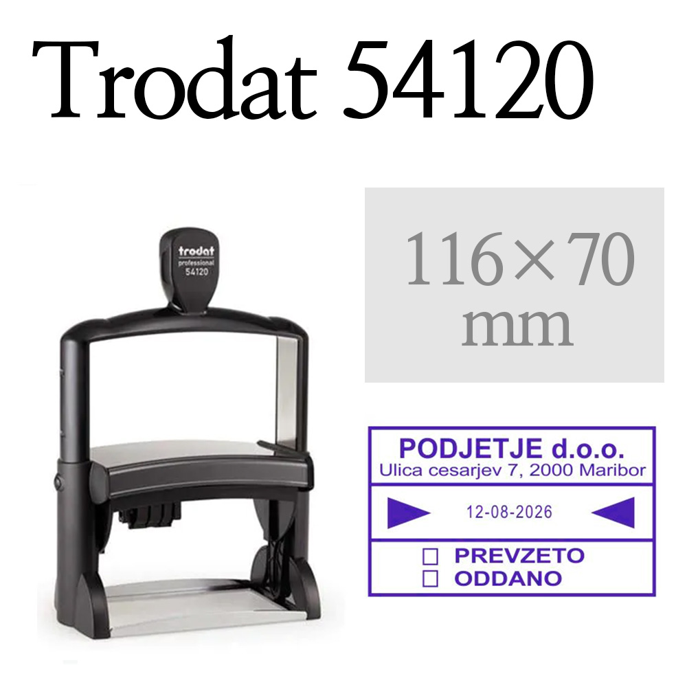 TRODAT 트로닷 54120 고급 대형 날짜일부인 (116*70mm) 회사 전산이미지, 1개, 적색 111,440원