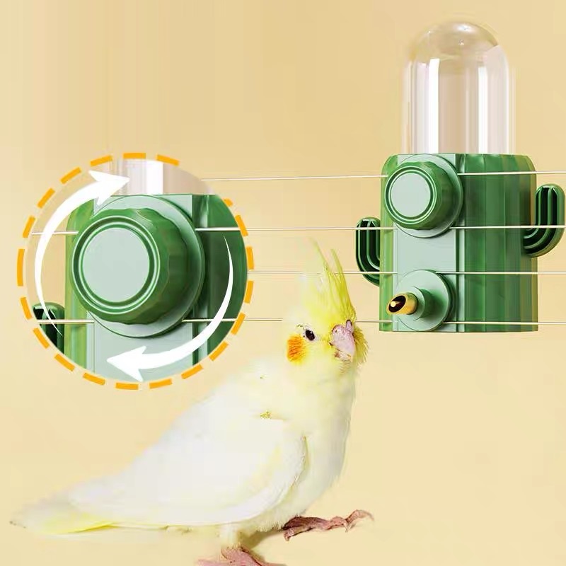 시웨이 앵무새 높이조절 걸이형 자동 급수기 선인장 투명 물통 250ml, 그린 6,800원