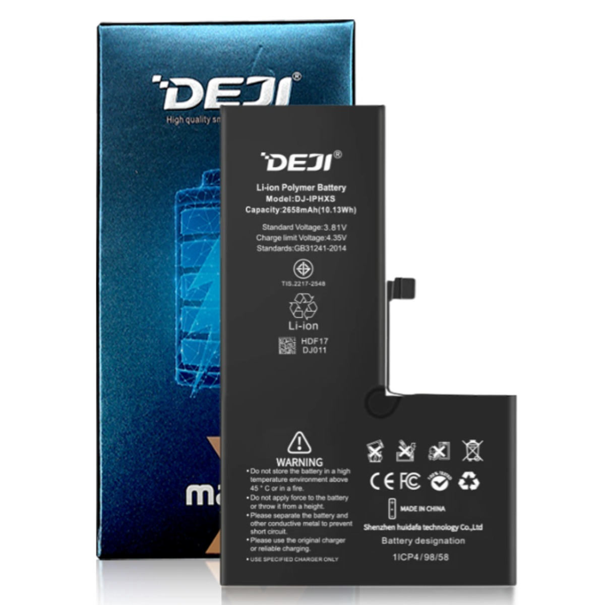 DEJI 아이폰XS 배터리 (iPhone XS Battery) 표준용량 (수리키트 포함)  뎃지 아이폰배터리 - DEJI한국총판 28,500원