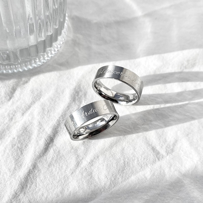 [커플링 우정링] 써지컬스틸 6mm 반지 (이니셜 각인 가능) 12,000원