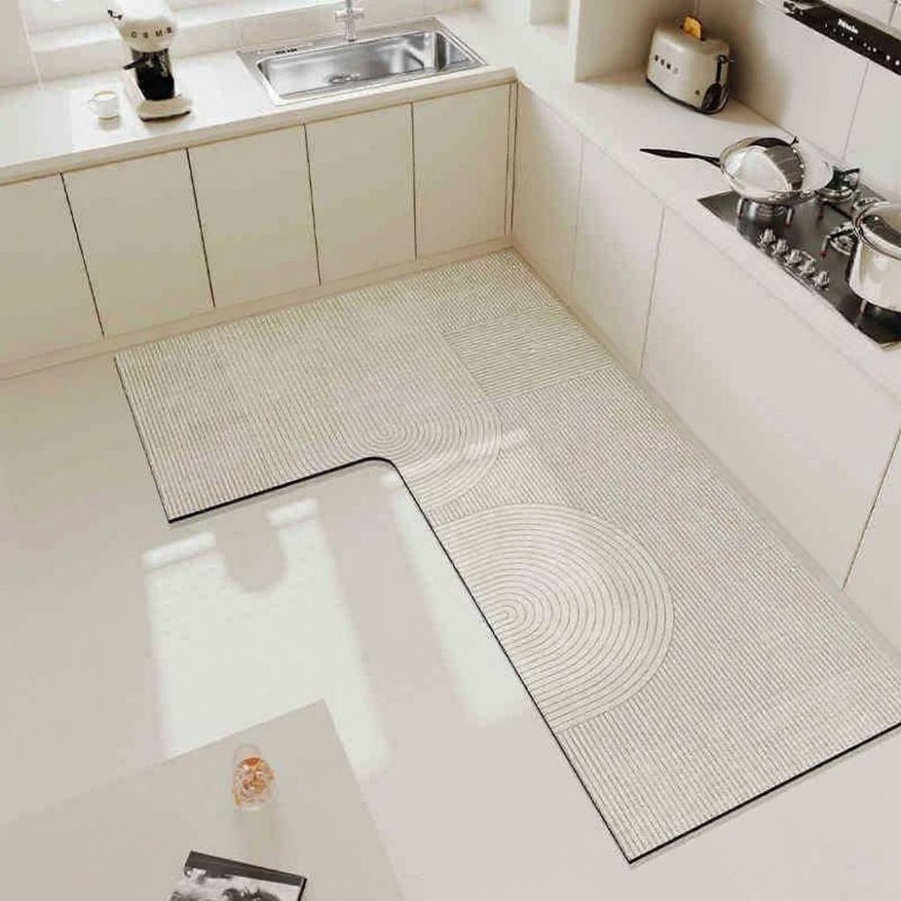 [리빙올] L자형 규조토 주방매트 150x100 좌우선택형 3종디자인, 이와사키, 1개 30,900원