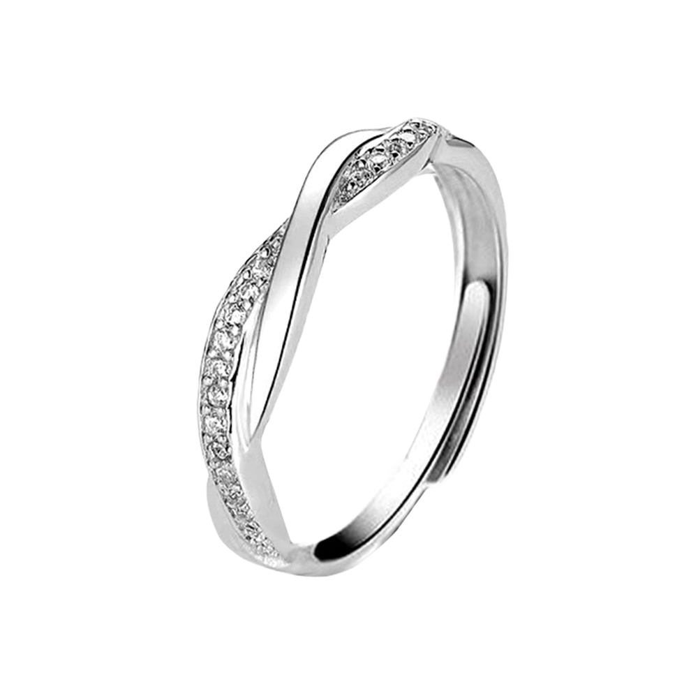 헤미안 실버 925 큐빅 뫼비우스 커플 링 은 반지 HR250779 43,900원