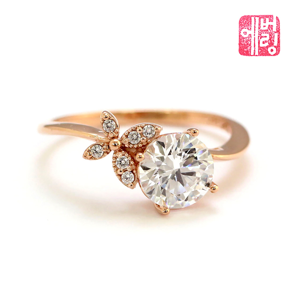 14K 엘플라워 파베 1캐럿 반지_RSDM4501 667,000원