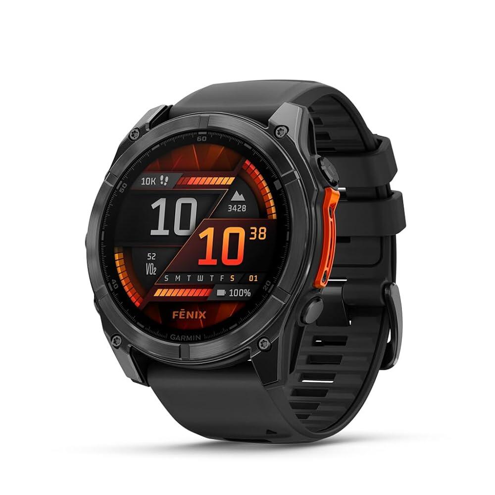 Garmin fēnix® 8 – 47mm, AMOLED, 사파이어, 프리미엄 멀티스포츠 GPS 스마트워치, 오래 지속되는 배터리 수명, 다이빙 등급, 내장 LED 손전등, 2,030,400원