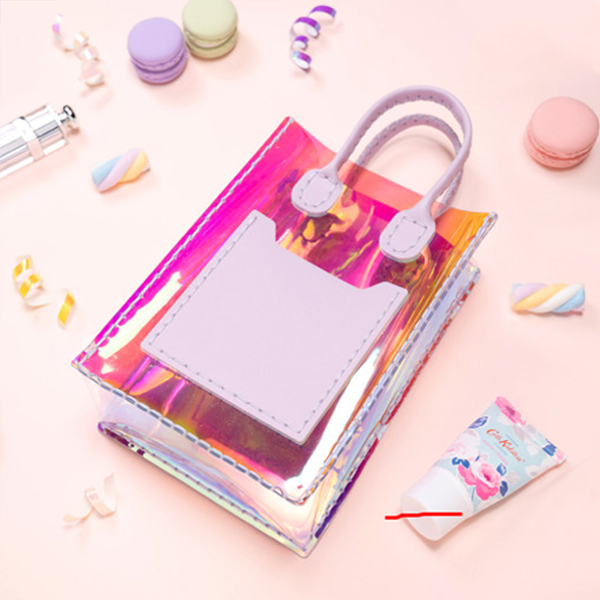 PVC 가죽 홀로그램 미니 크로스백 만들기 키트 / 어린이집 유아 초등 집콕놀이 DIY, 홀로그램PVC비닐백+스티커, 홀로그램PVC백 13,000원