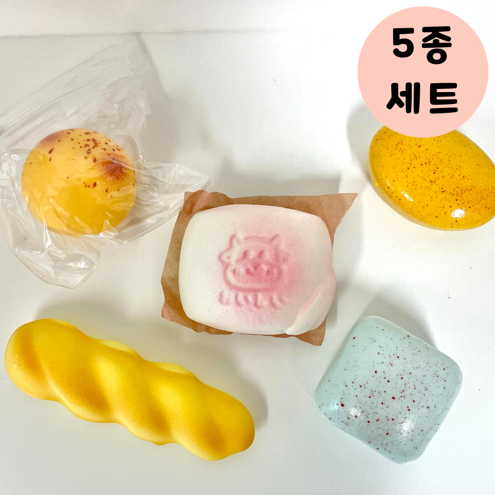 5종 세트 스퀴시 말랑이 스트레스완화 손장난감 말랑토이 힐링 촉감 누누룸, 1개, 150g, A 14,900원