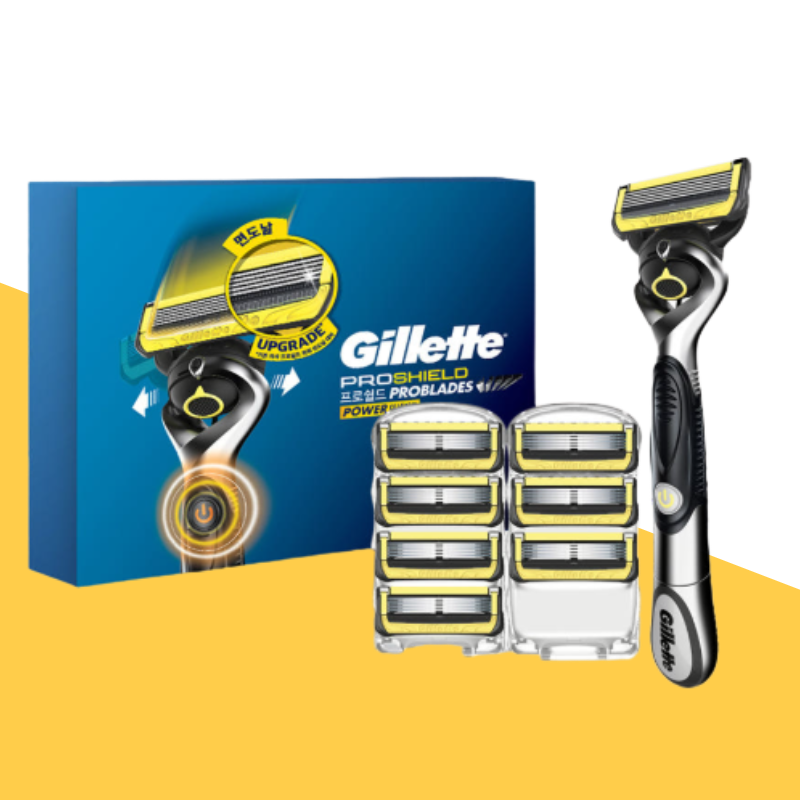 질레트 프로쉴드 옐로우 파워 면도기 세트 핸들1입+면도날8입 107,890원
