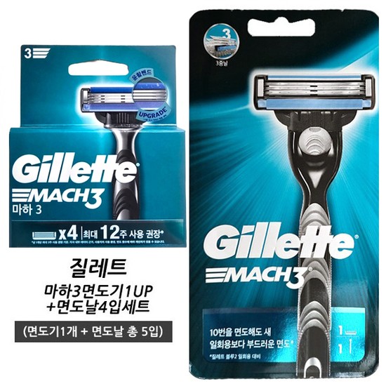 마하3 면도기 1UP + 면도날4입 19,210원