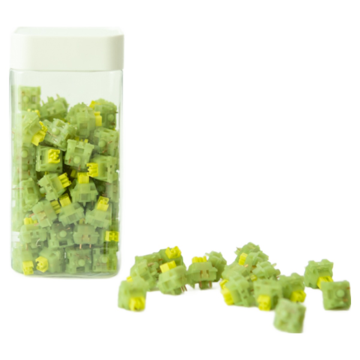 오테뮤 라임 v3 5pin 스위치 110pcs 보관함 포함, 저소음 라임축, 110개, 반투명 그린 33,000원