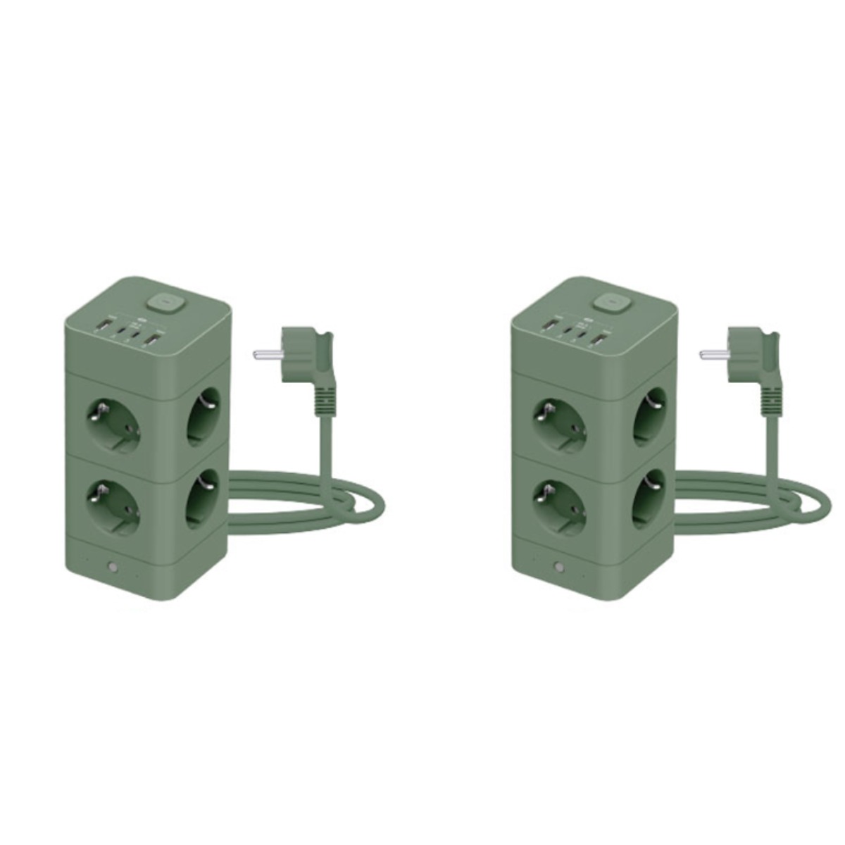 [올더아이템스] 에코너 타워 멀티탭 12구 + 12구, 프로스트그린, 2개 108,000원