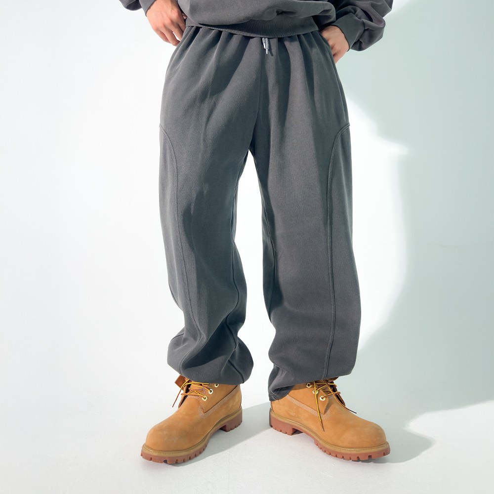 피그먼트 커브 절개 롱 와이드 팬츠 남자 와이드바지 피그 루즈핏 벌룬핏 와이드핏 도프룸 48,500원