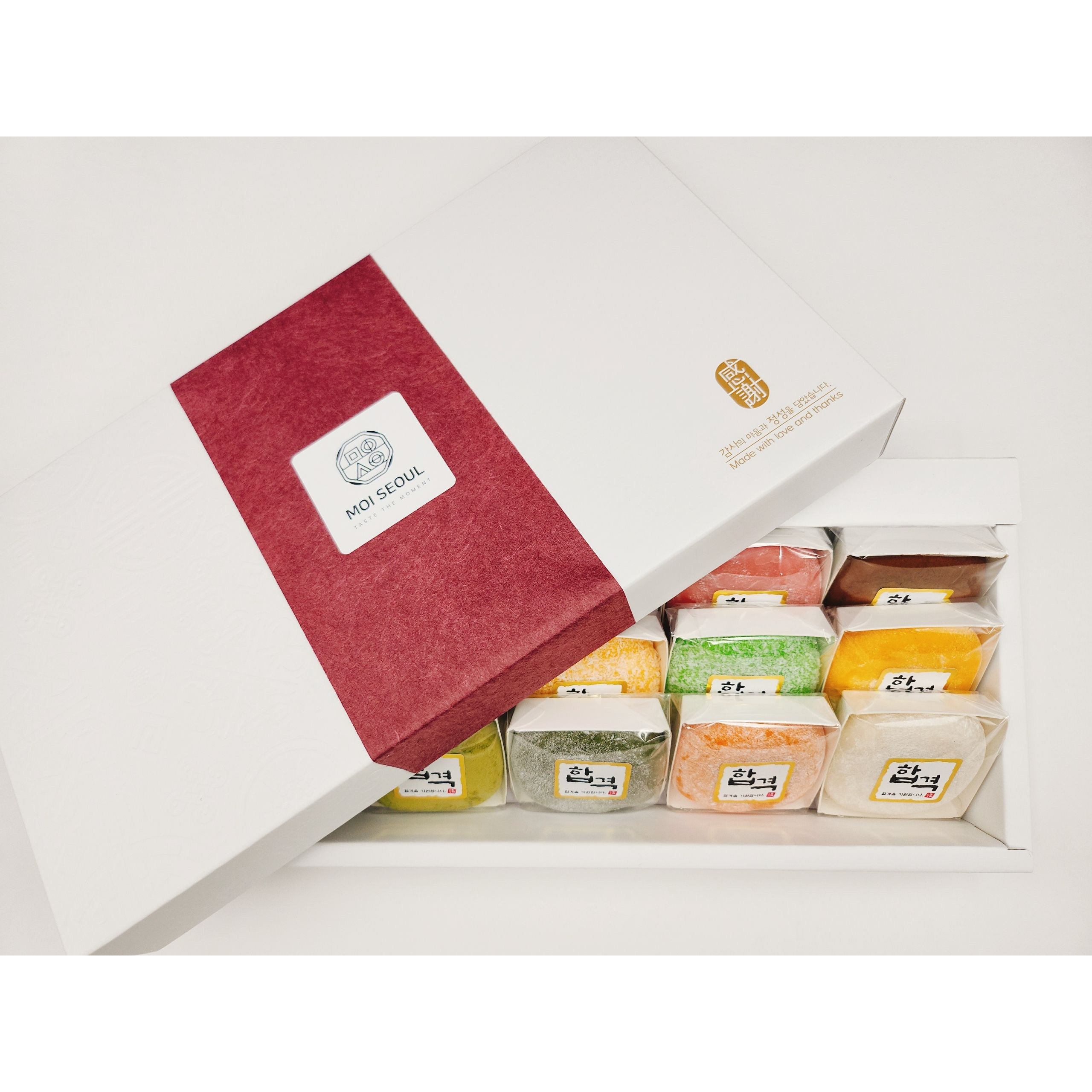 [모이서울] 수능 합격떡 고급 수제과일모찌 혼합선물세트 (선물박스포장) 간식 답례품, 9개, 55g 22,800원