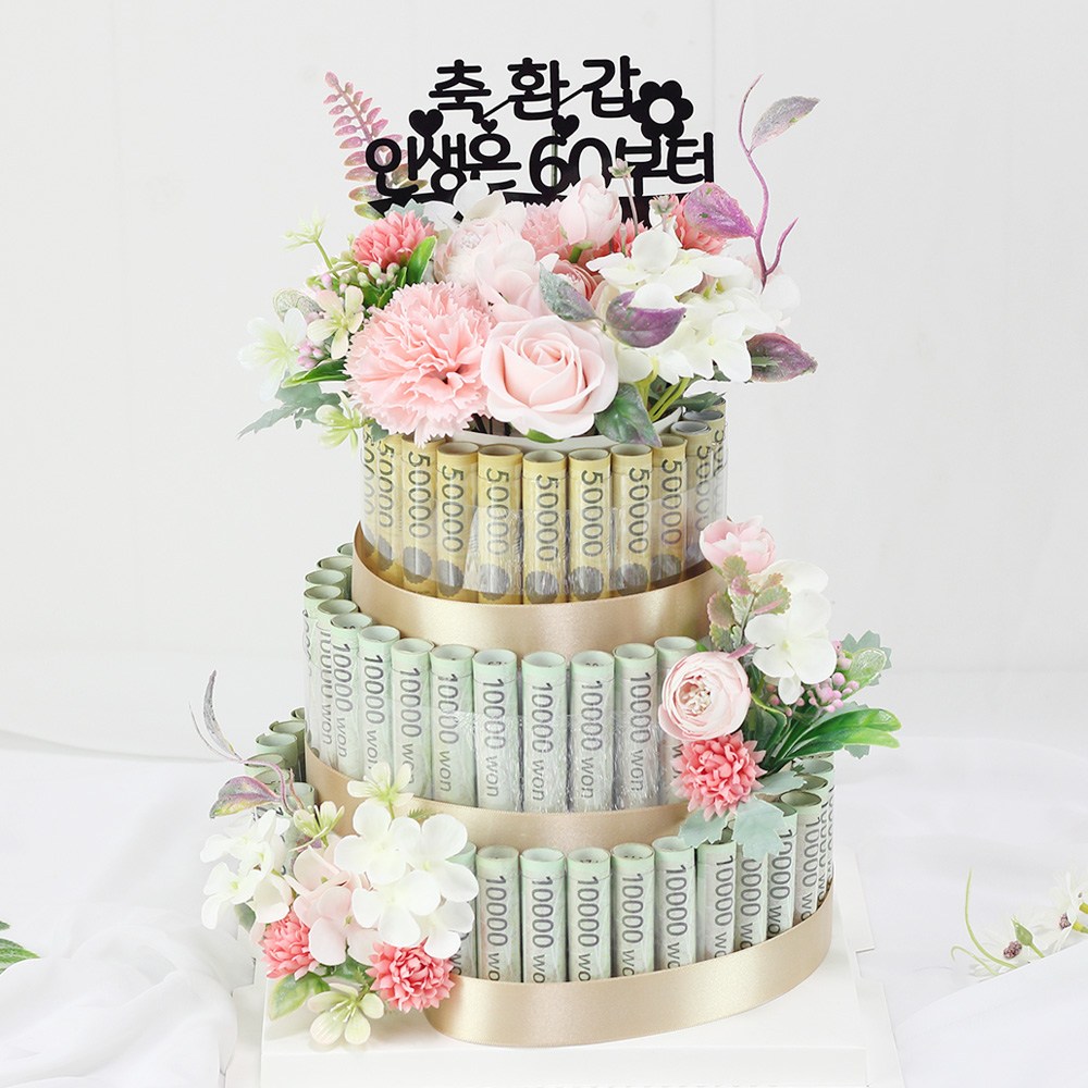 엔젤쿠키 머니롤 용돈케이크 어버이날 부모님선물 용돈박스 꽃 기념일 칠순, 1개 39,900원